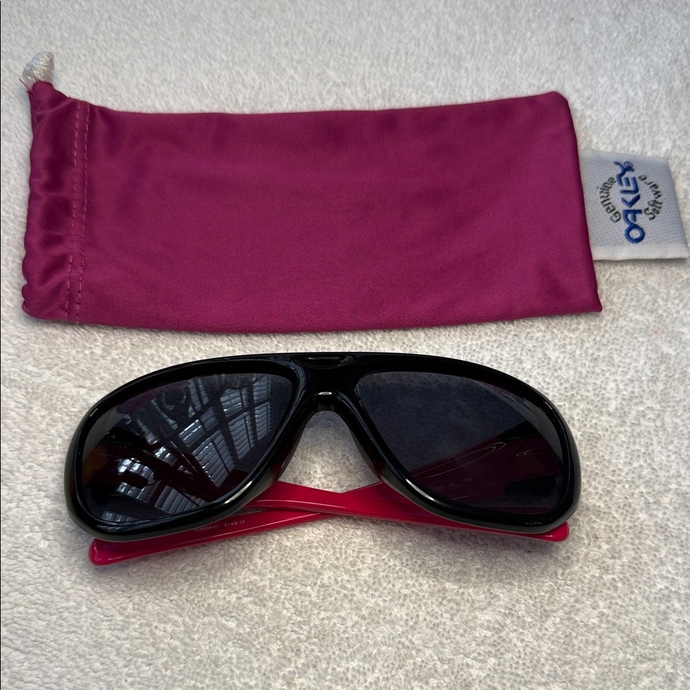 Oakley OO 9094-01 Correspondent Sunglasses Black Lava Pink USA 61/13 mm